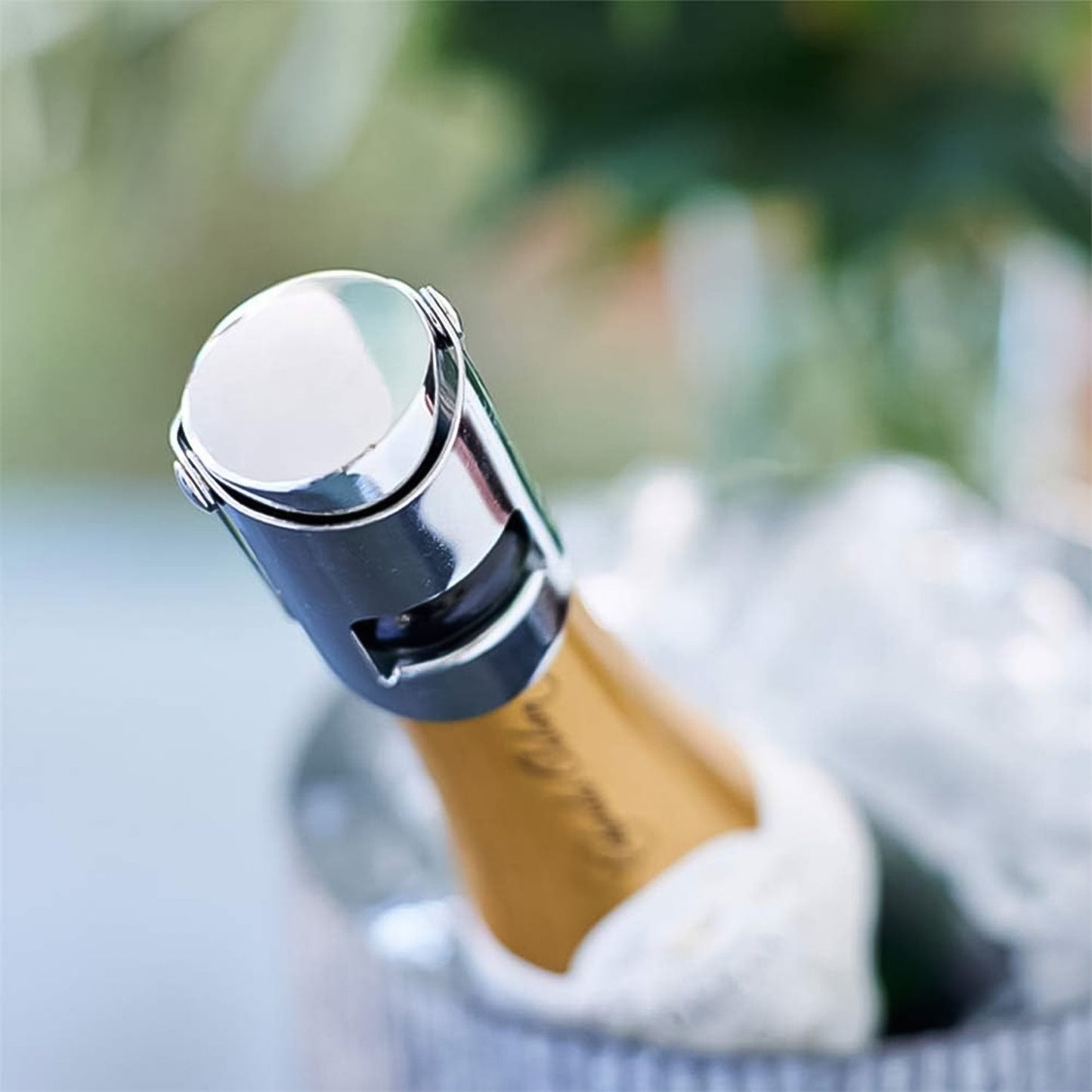 Stainless Steel Sealed Sparkling Champagne Bottle Stopper Big size